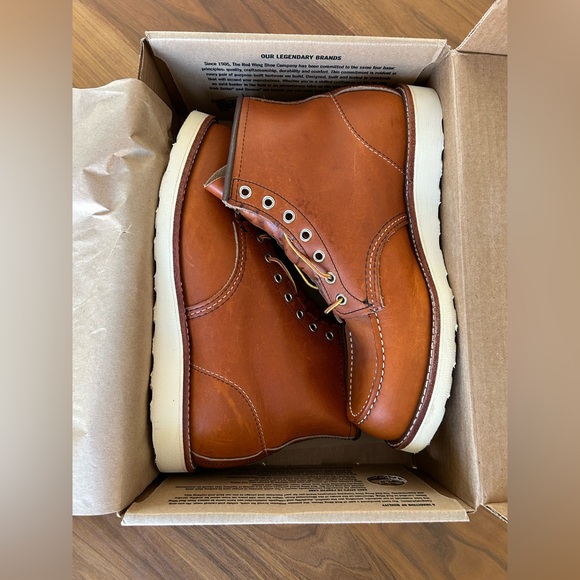 Red Wing Shoes Other - Red Wing Men's Classic Moc 6-Inch Boot in Brown Leather 875 Size 10 Brand New